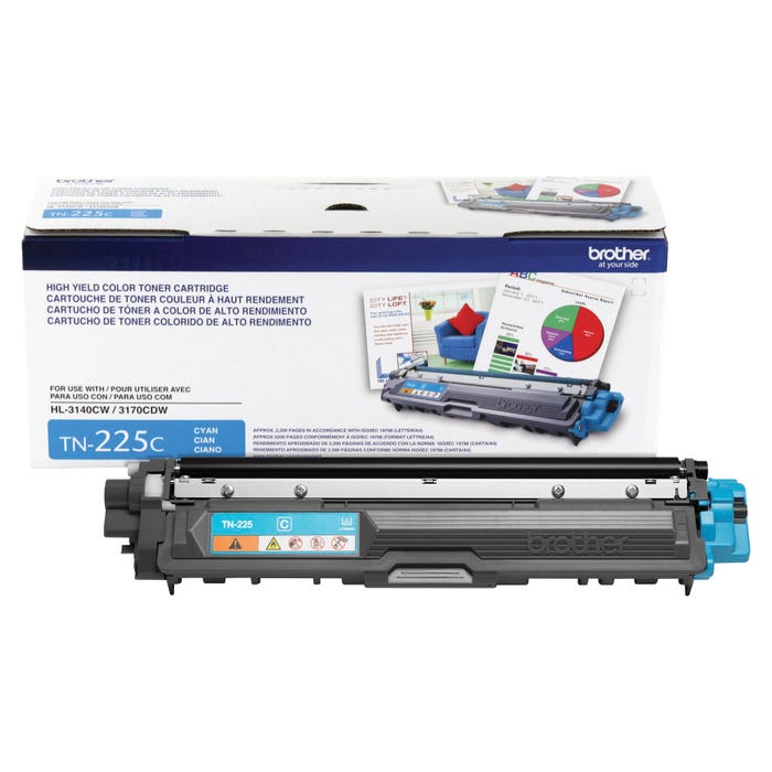 Brother Ink Toner Cartridge, TN225C, Cyan