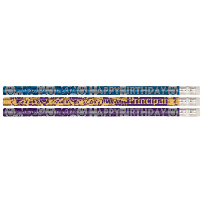 Musgrave Pencil Co. Happy Birthday From Principal Pencils, Pack of 12