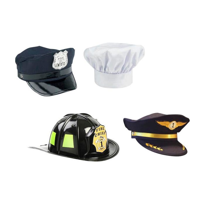 Aeromax Dress-Up Hats and Helmet, Set of 4