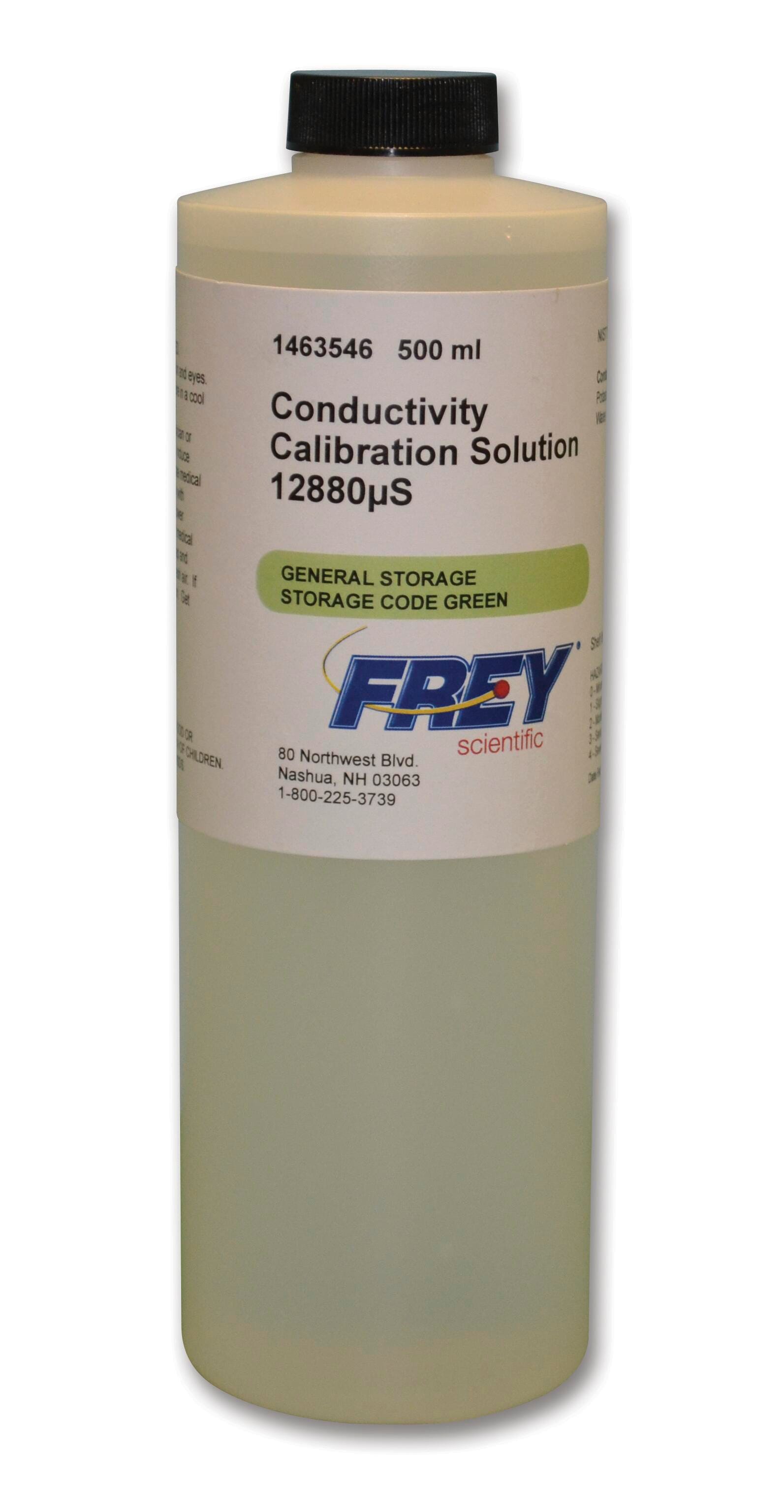 Frey Scientific Conductivity Calibration Solution, 12880uS, 500 mL, Item Number 1463546