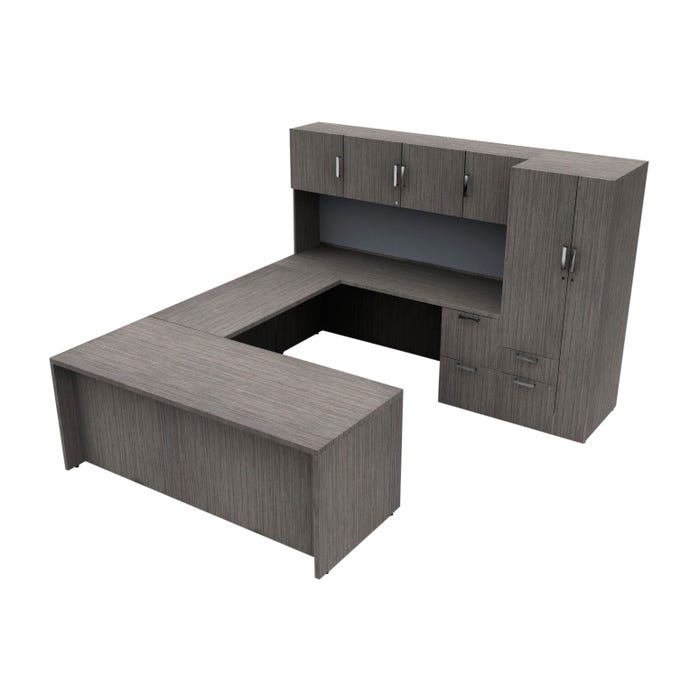 Affordable Interior Systems Calibrate Series Double Pedestal U-Shape Desk, 96 x 96 Inches