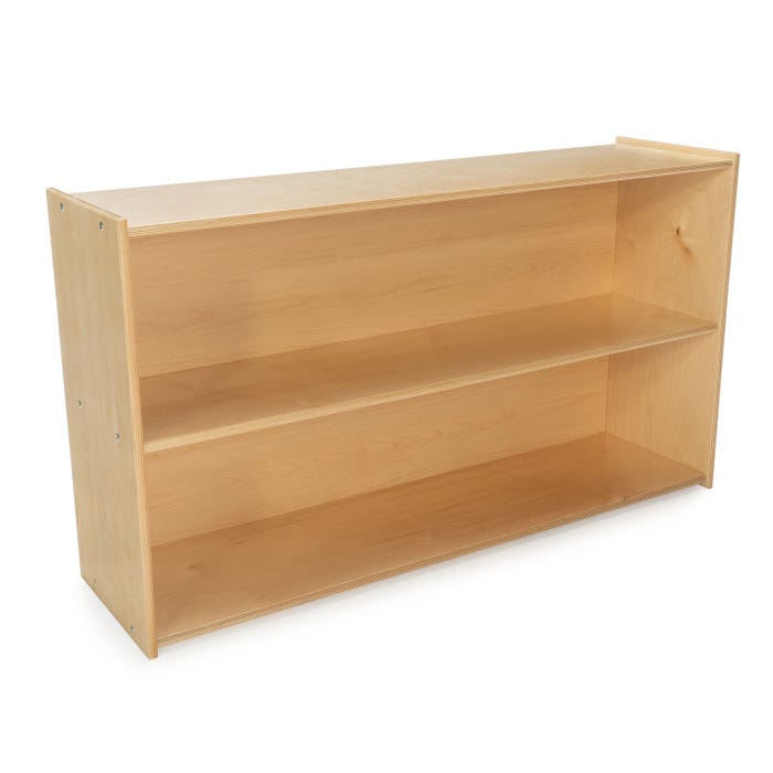 Childcraft ABC Furnishings 2-Shelf Storage Unit for Classrooms, Wooden, 48 x 13 x 27-3/8 Inches