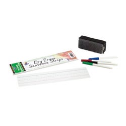 Pacon Dry Erase Sentence Strips, 3 x 12 Inches, White, Pack of 30 1387348