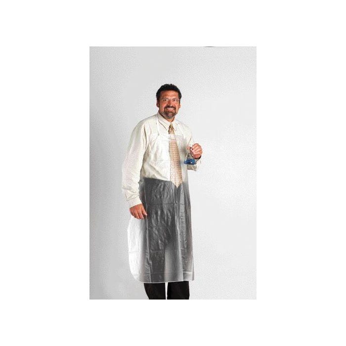 GSC Latex-Free Vinyl Apron, 27 x 36 Inches, 6 Mil Thick, Translucent