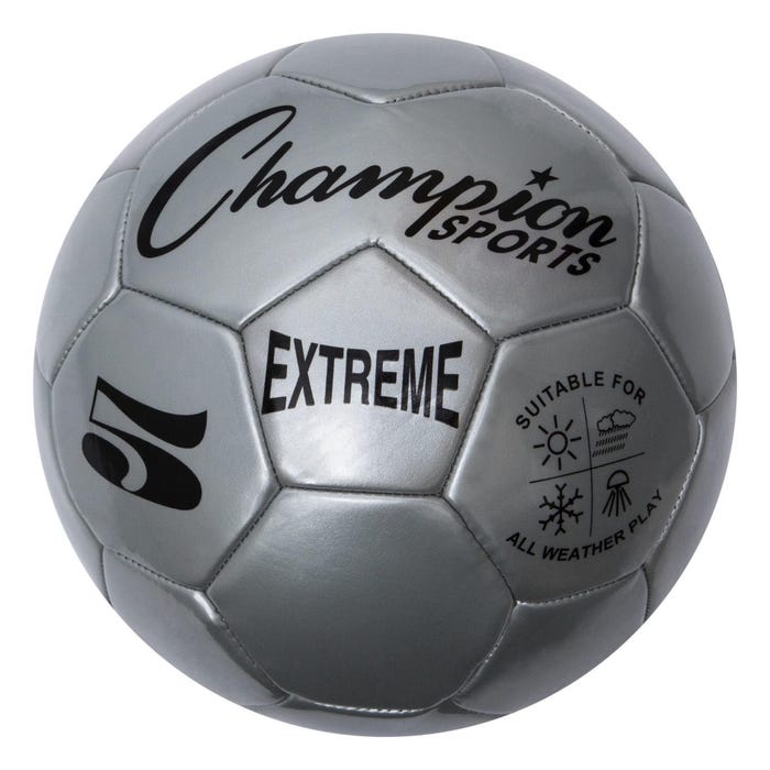 Champion Sports Extreme Series Soccer Ball, Size 5, Silver