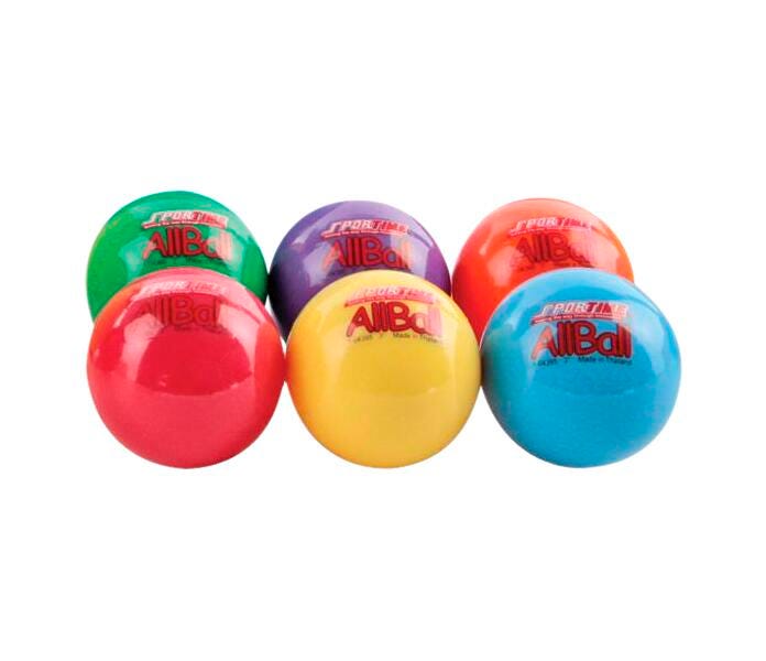 Sportime Inflatable All-Balls, Multi-Purpose, 3 Inches, Assorted Colors, Set of 6 020500