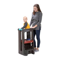 Image for Simplay3 Toddler Tower Adjustable Stool, 18 x 16-1/2 x 34-1/2 Inches, Espresso from School Specialty