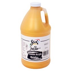 Sax Premium Heavy-Bodied Acrylic Paint, 1/2 Gallon, Metallic Gold 1592743