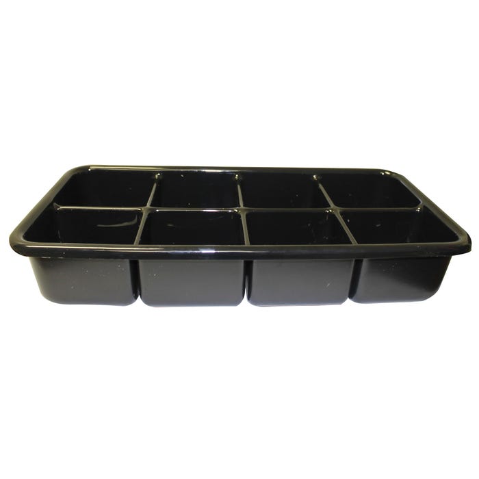 Shirley K's Storage Tray, 8 Compartment, 19 x 9-1/2 x 3-1/2 Inches, Black