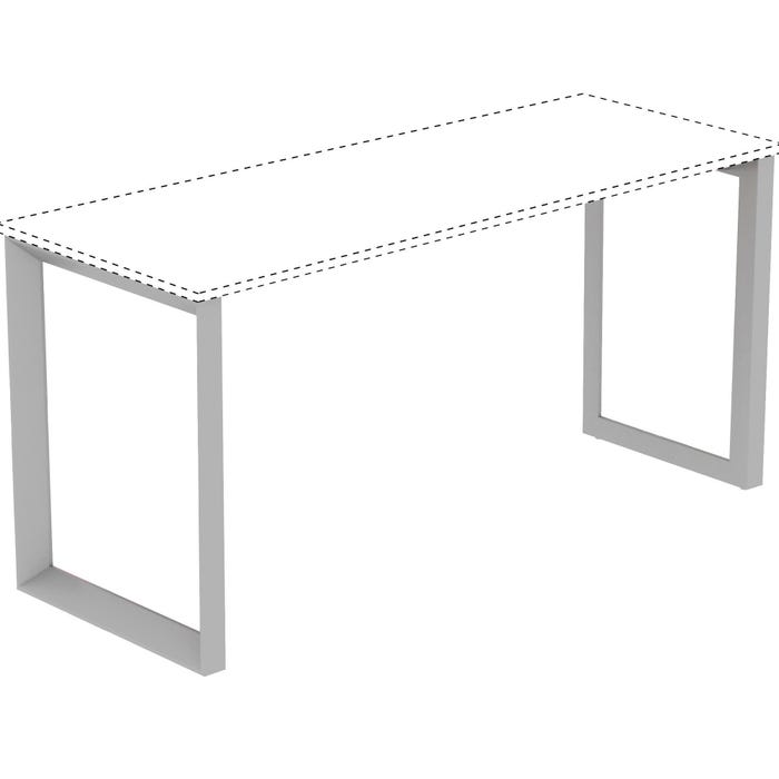 Lorell Relevance Series Desk-height Leg Frame, 28-1/2 x 23 inches, Silver