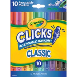 Crayola Clicks Retractable Markers, Assorted Colors, Set of 10