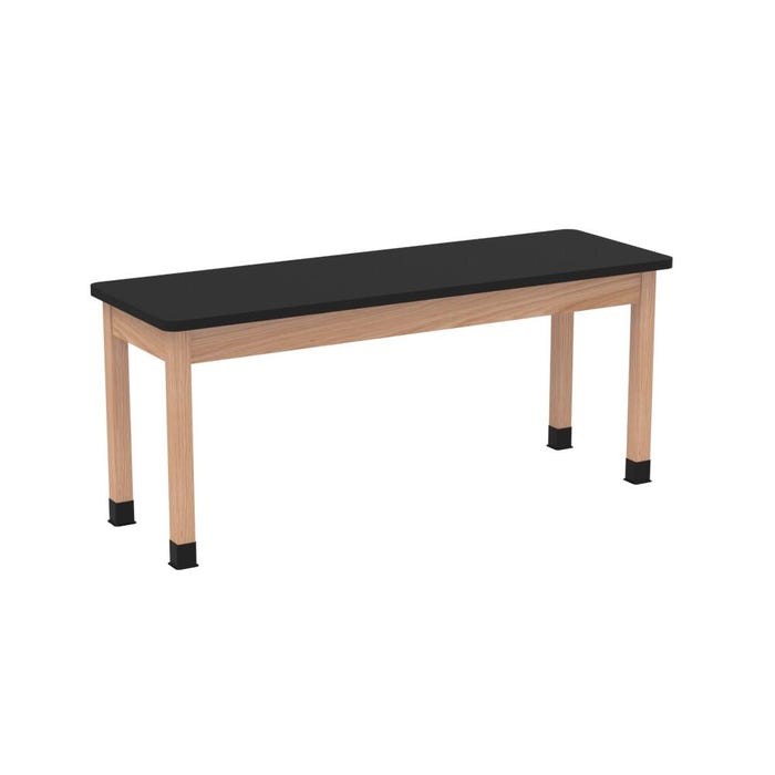 Diversified Spaces PerpetuLab Plain Apron Science Table, 72 x 24 x 30-1/4 Inches, Oak, Plastic Laminate Top, Acrylic