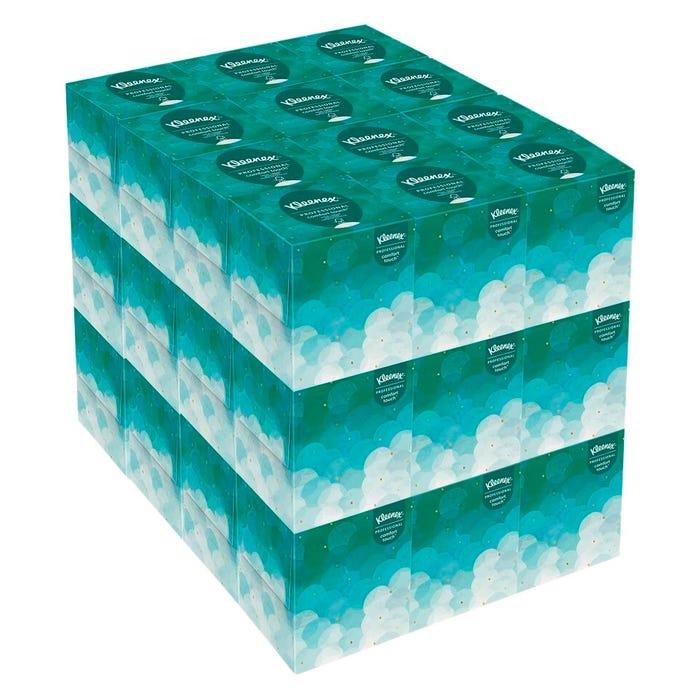 Kleenex Professional Comfort Touch Pop-Up Facial Tissues, White, Cube Box, 90 Tissues Per Box, Carton of 36 Boxes