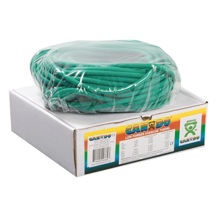 CanDo Exercise Tubing, Medium, 100 Feet, Green