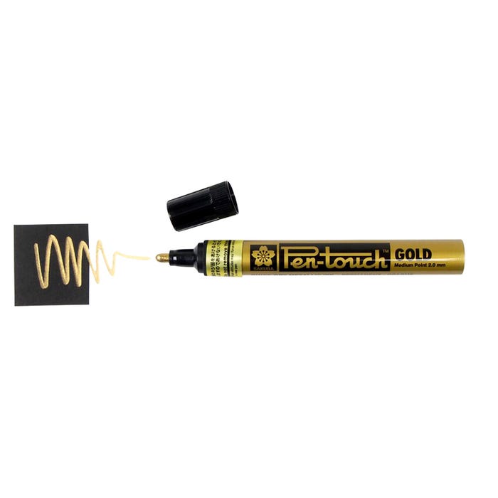 Sakura Pentouch Paint Marker, Medium Tip, Metallic Gold, Each