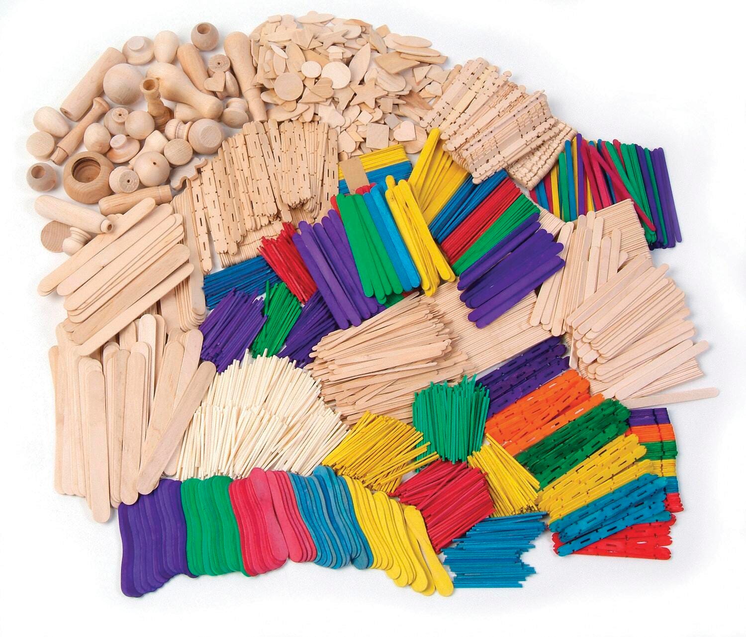 Creativity Street Wood Craft Activity Kit, Assorted Colors, Pack of 2000 041357