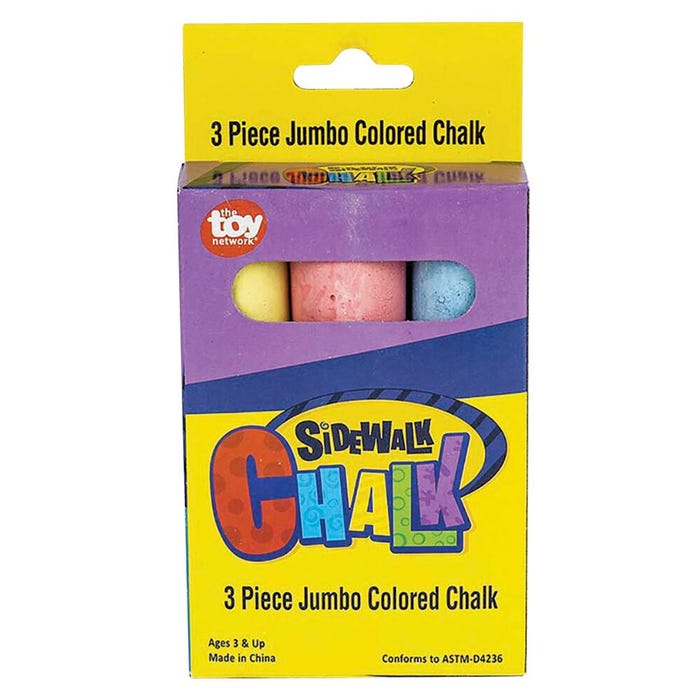 Jumbo Sidewalk Chalk, Pack of 3