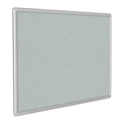Ghent DecoAurora Vinyl Bulletin Board, Satin with Gray Inlay Aluminum Frame, 4 x 3 Feet 2135018