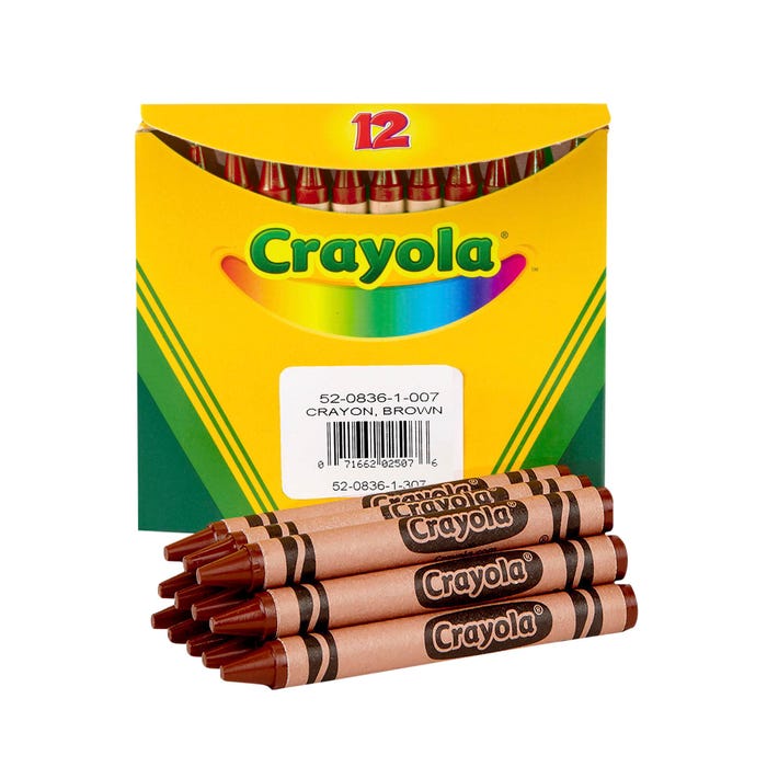 Crayola Bulk Crayons, Standard Size, Brown, Pack of 12