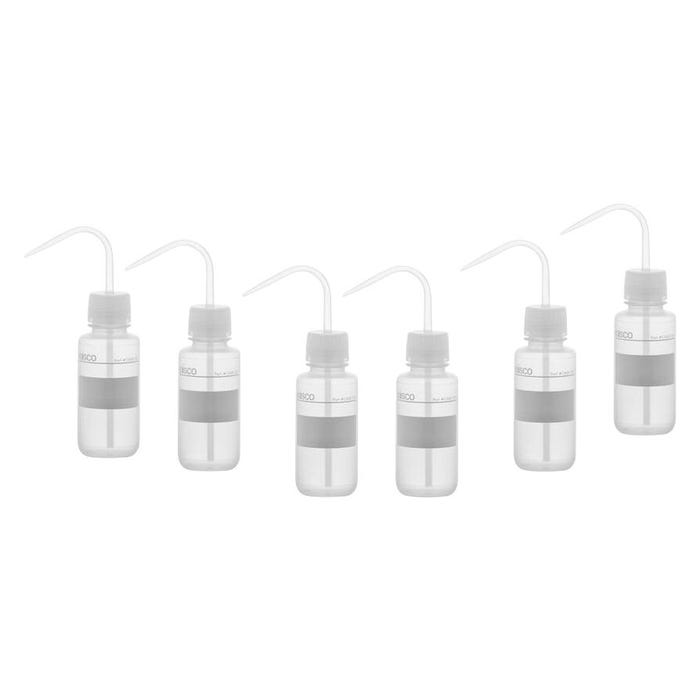 Eisco Labs Chemical Wash Bottle, 250 mL, Wide Mouth, LDPE, Pack of 6