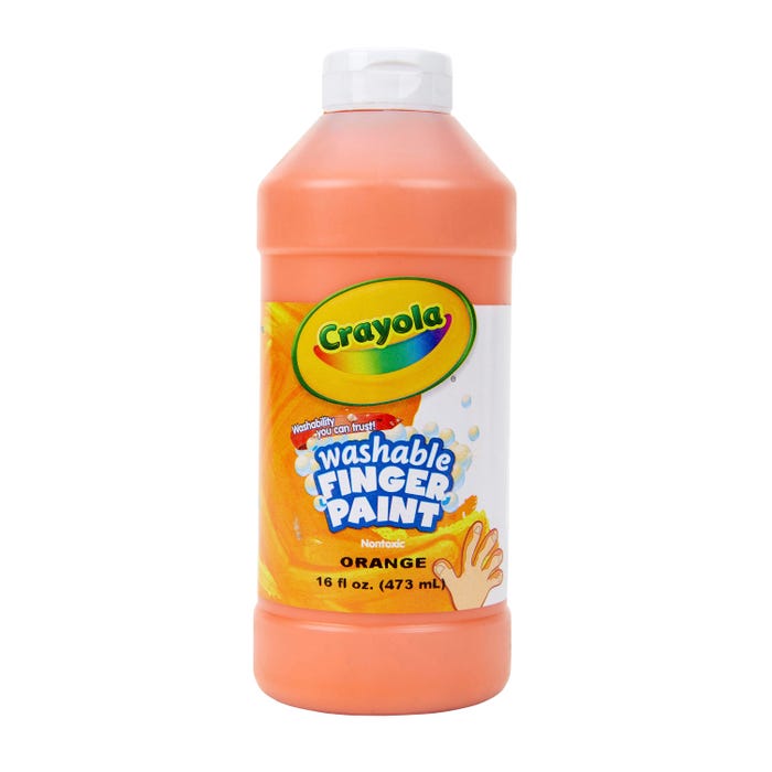 Crayola Washable Finger Paint, 1 Pint Bottle, Orange