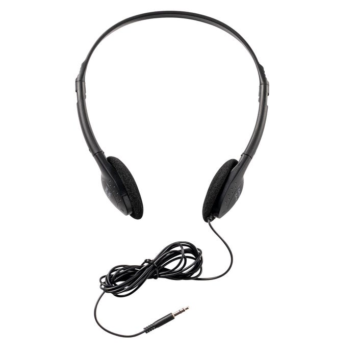 Califone CA-2 Lightweight Headphones, 3.5mm Plug, Black