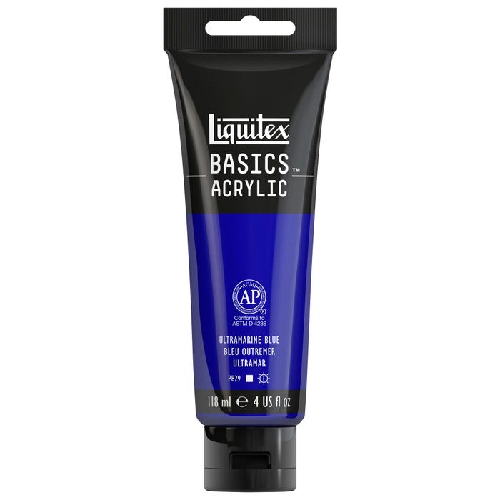 Liquitex BASICS Acrylic Paint, 4 Ounces, Ultramarine Blue