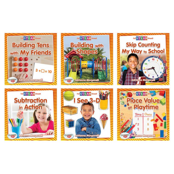 Crabtree Publishing Full Steam Ahead Math Matters Books, Grades PreK to 2, Set of 6