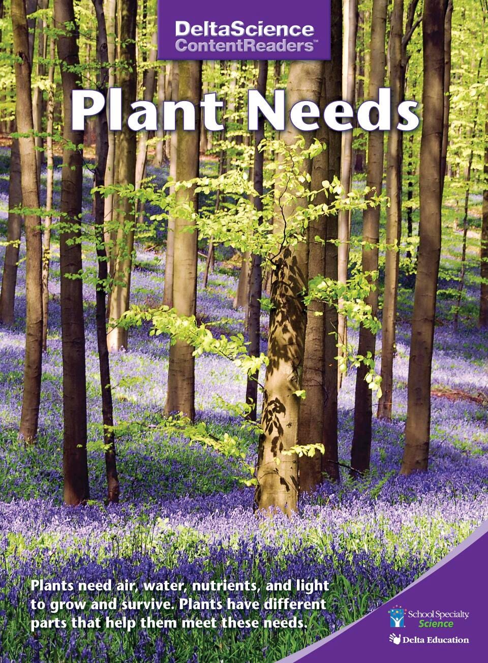 Delta Science Content Readers Plant Needs Purple Book, Pack of 8, Item Number 1278122