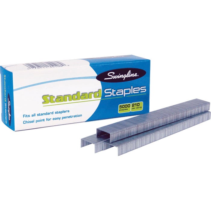 Swingline Standard Staple, 1/2 Inch Crown, 1/4 Inch Leg, Box of 5000