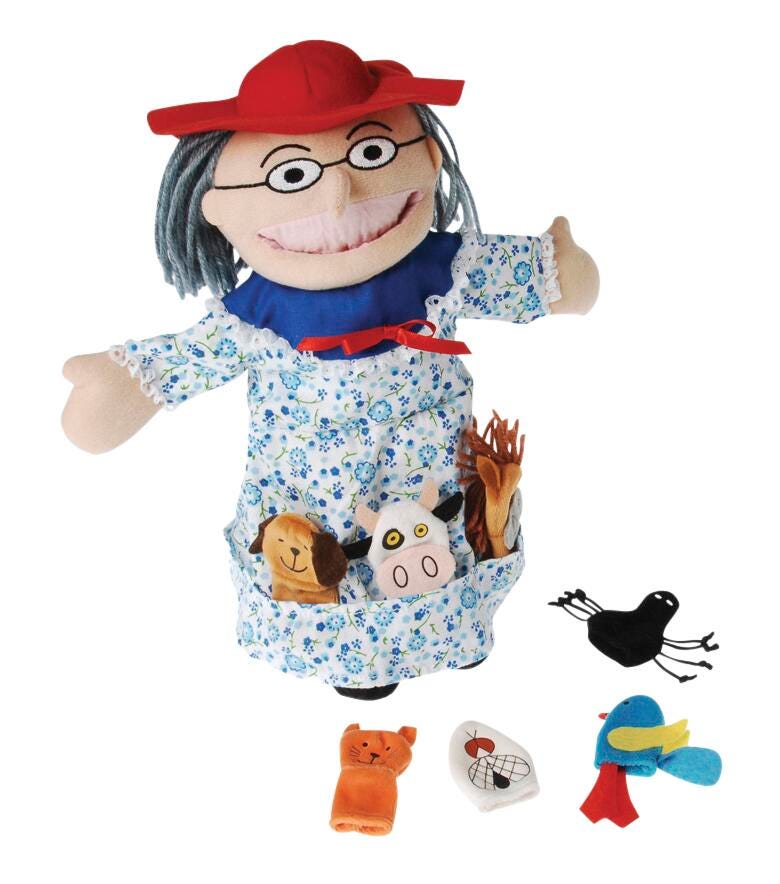 Marvel Education There Was an Old Lady Who Swallowed a Fly Puppet and Props, Set of 8 1599037