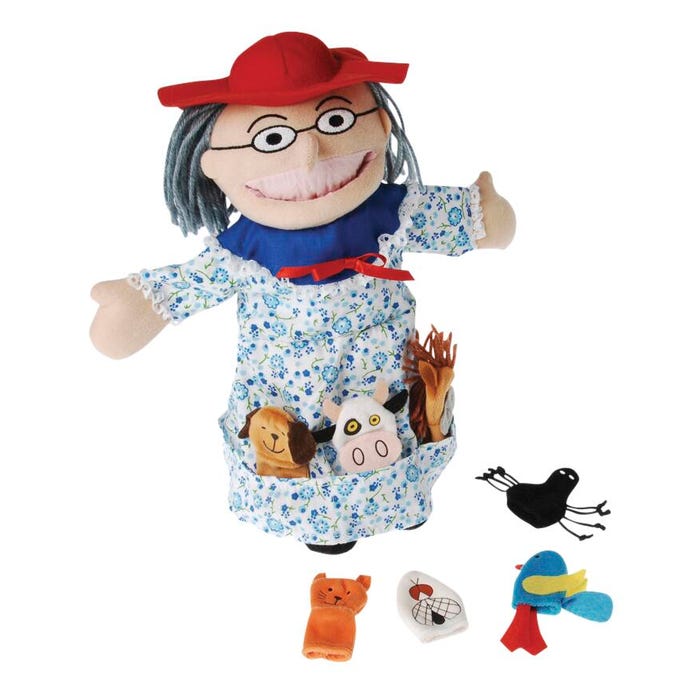 Marvel Education There Was an Old Lady Who Swallowed a Fly Puppet and Props, Set of 8