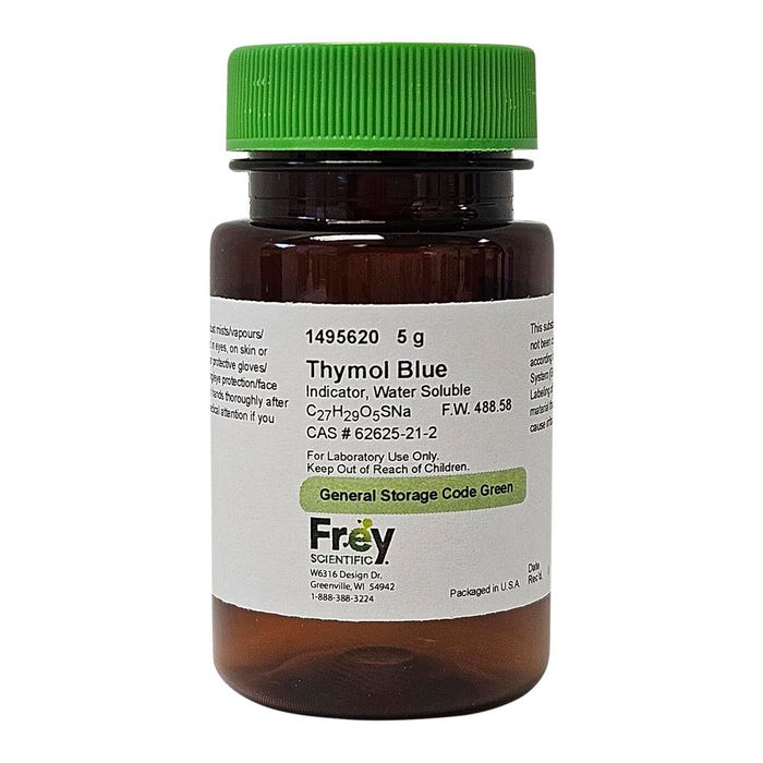 Frey Scientific Thymol Blue, Black Powder, Lab Grade, 5 Gram