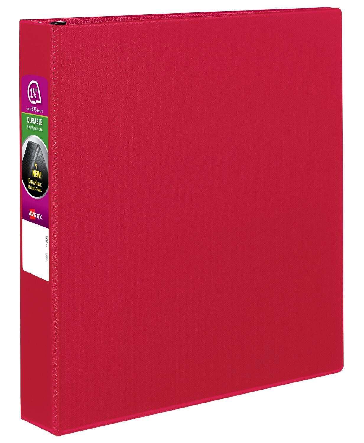 Avery Durable Binder, 1-1/2 Inch Slant Ring, Red 1396577