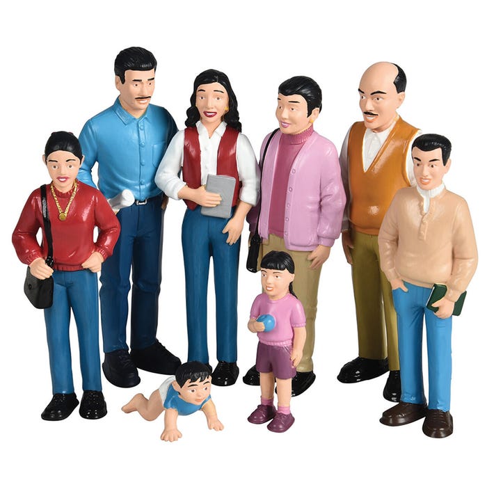 Marvel Education Pretend Play Figures, Hispanic Family, Set of 8
