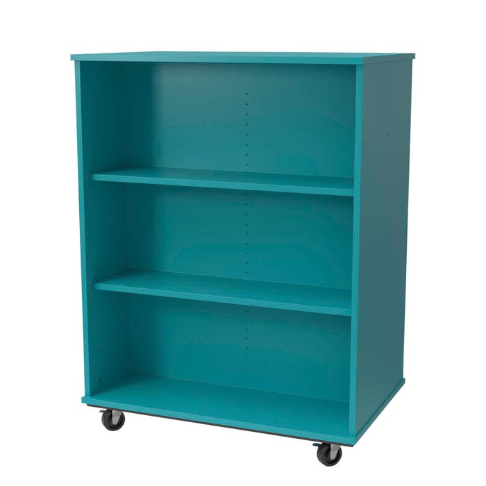 Classroom Select Expanse Series Mobile Storage Bookcase with Locking Casters, Double Sided
