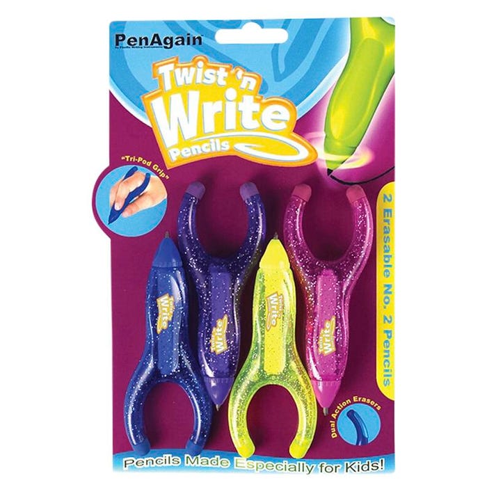 Baumgartens Twist'n Write Pencils, Assorted Colors, Pack of 4