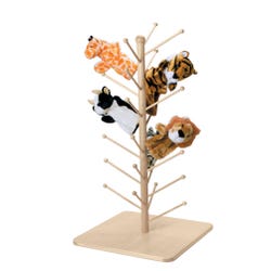 Marvel Education Wooden Puppet Tree, Adjustable, Holds 13 to 26 Hand Puppets 1535086
