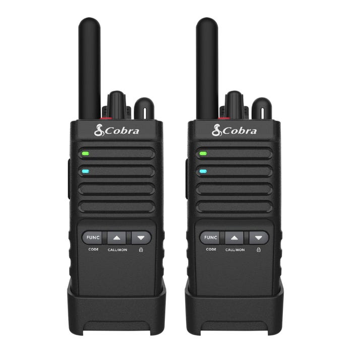 Cobra PX650 2-Way FRS Radio with Docking Station, 22-Channels, Pack of 2