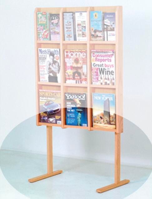 Wooden Mallet Literature Floor Stand for Literature Wall Rack 4001124