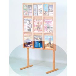 Wooden Mallet Literature Floor Stand for Literature Wall Rack 4001124