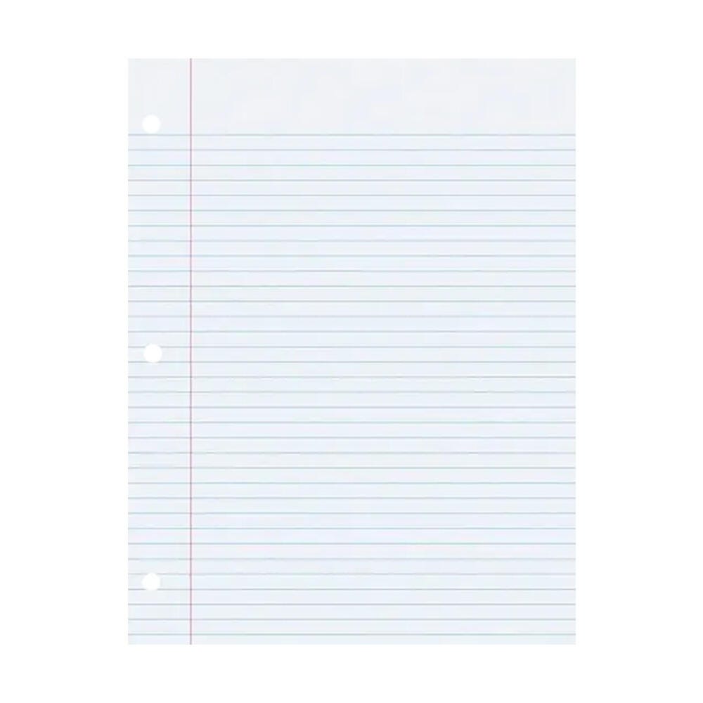 Image for School Smart 3-Hole Punched Filler Paper w/ Red Margin, 8 x 10-1/2 Inches, Wide Ruled, 500 Sheets from School Specialty
