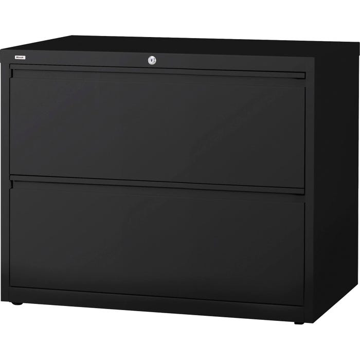 Lorell Fortress Lateral File Cabinet, Black, 36 x 18-5/8 x 28-1/8 Inches