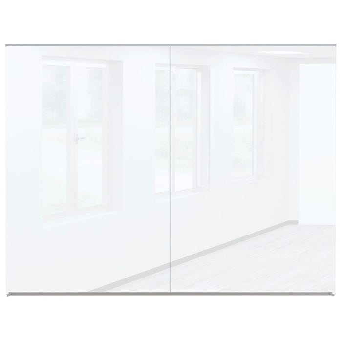MooreCo Office Glass Wall Panel, 8 x 12 Feet