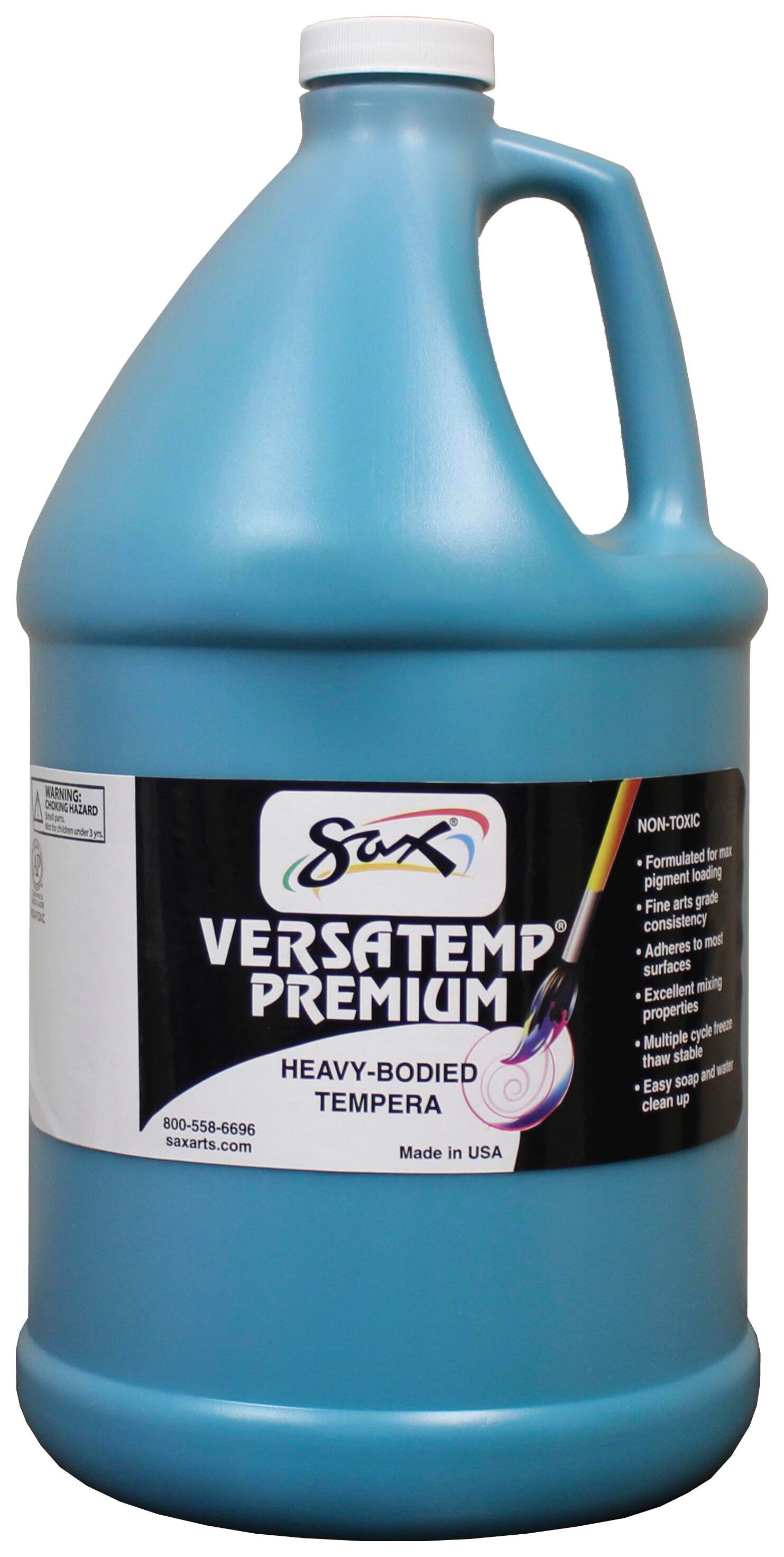 Image for Sax Versatemp Premium Heavy-Bodied Tempera Paint, 1 Gallon, Turquoise from School Specialty