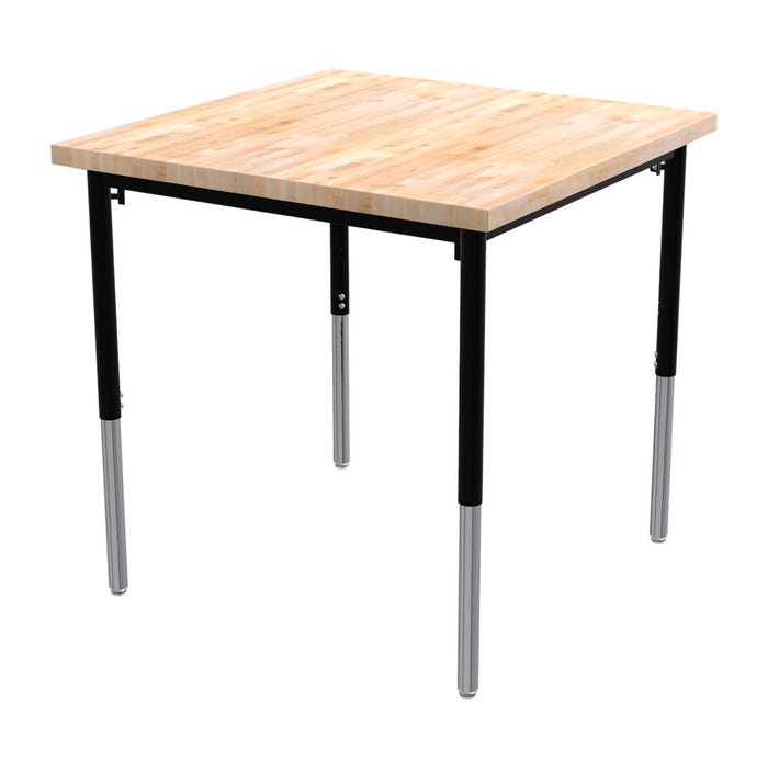 Classroom Select Vigor Utility Table, Butcher Block Top