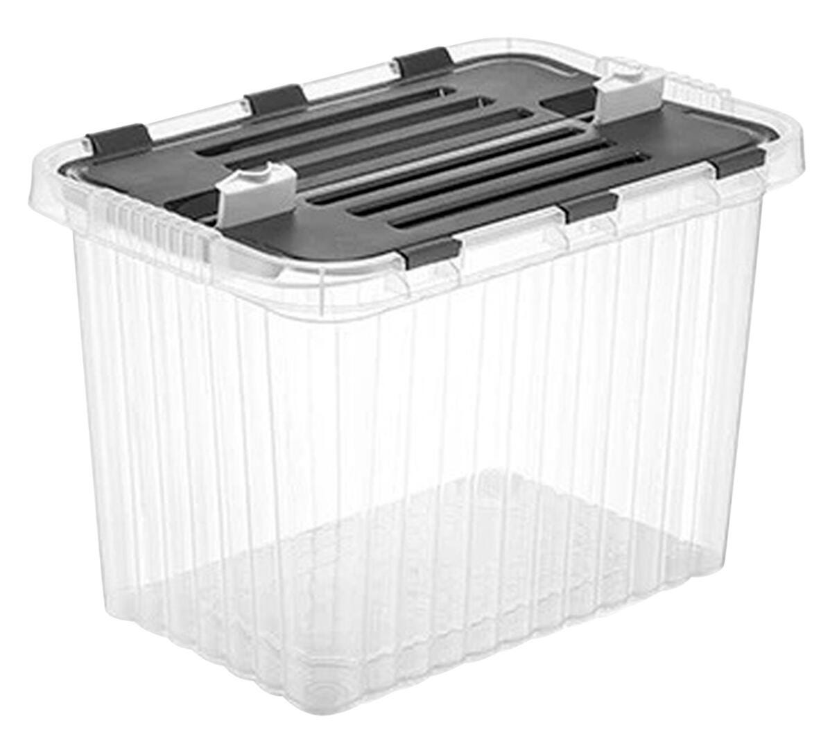 Superio Brand Hinged Storage Container, 16 Quart, Clear 2133556