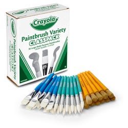 Crayola Large Paintbrush Variety Classpack, Assorted Types and Sizes, Set of 36 Item Number 1569581