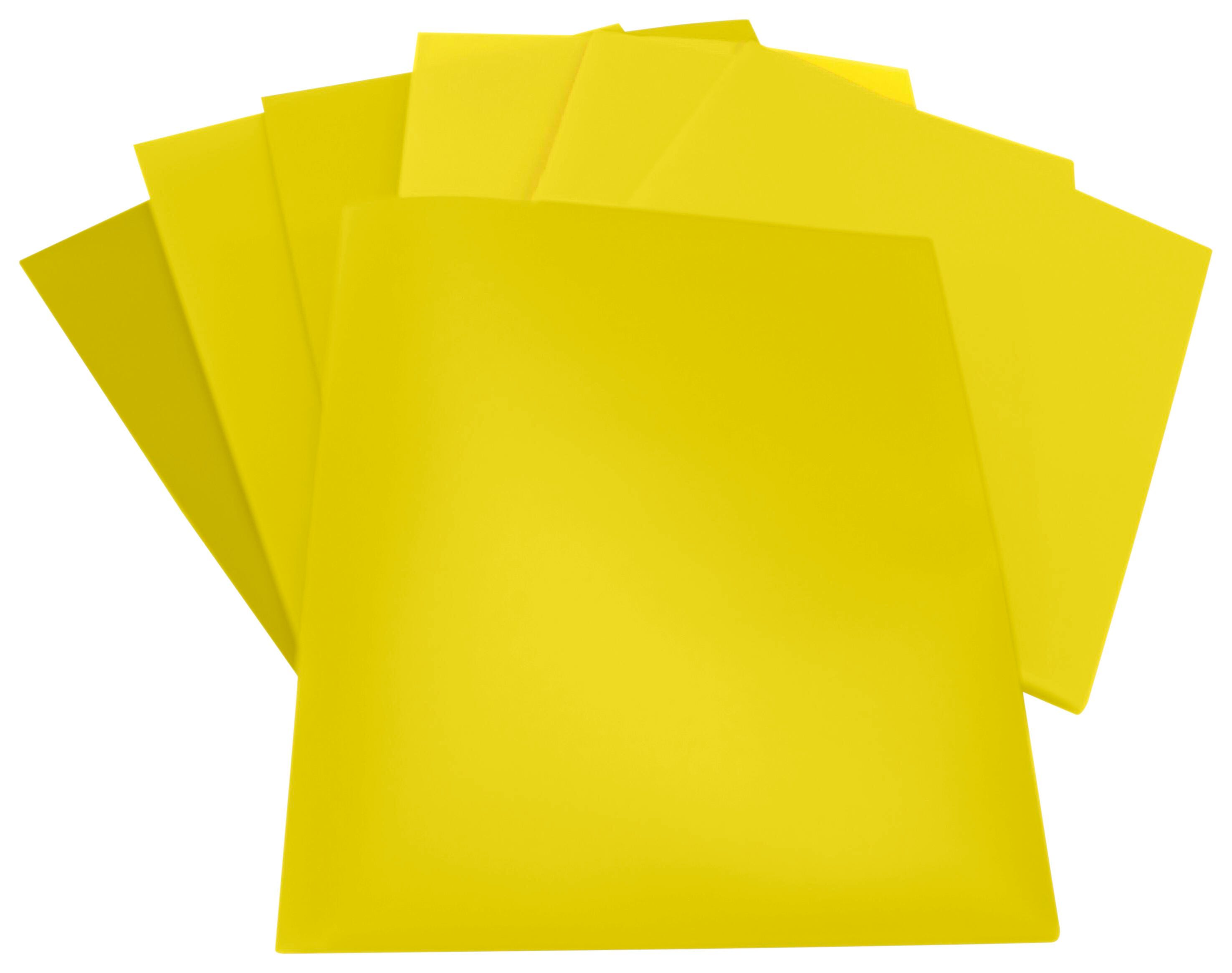 Image for School Smart 2-Pocket Poly Folders, Yellow, Pack of 25 from School Specialty