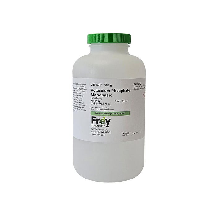 Frey Scientific Potassium Phosphate Monobasic, Lab Grade, 500 Grams